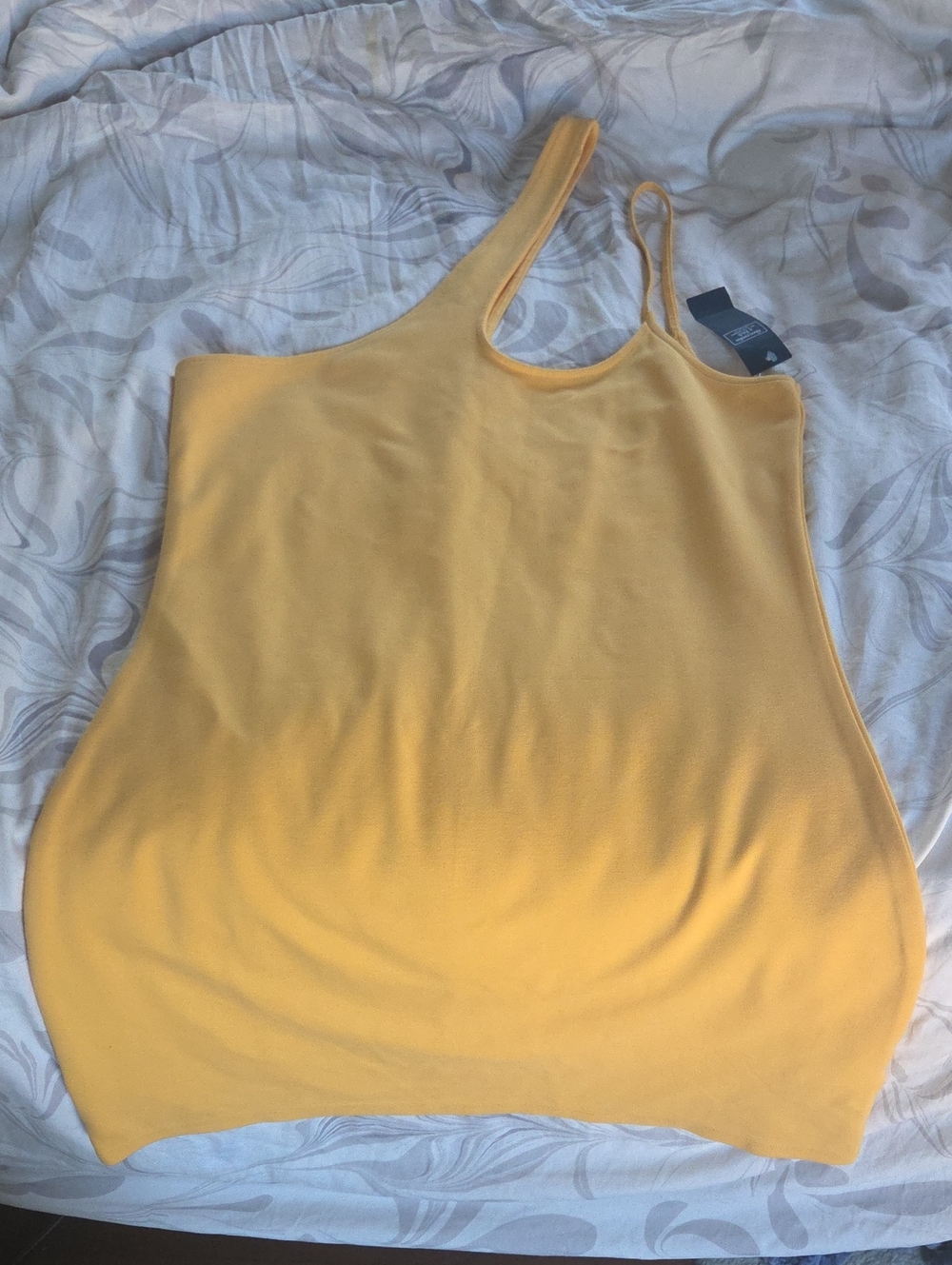 Abercrombie & Fitch Yellow One Shoulder Dress - Picture 3 of 7